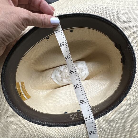 Resistol Self Conforming 5 Star Panama Western Cowboy Straw Hat - Picture 13 of 13